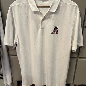 Nike White Polo Shirt with Embroidered Design